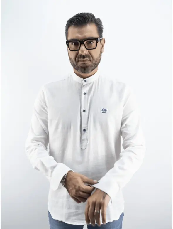 POLERA LINO LA VESPITA BLANCO