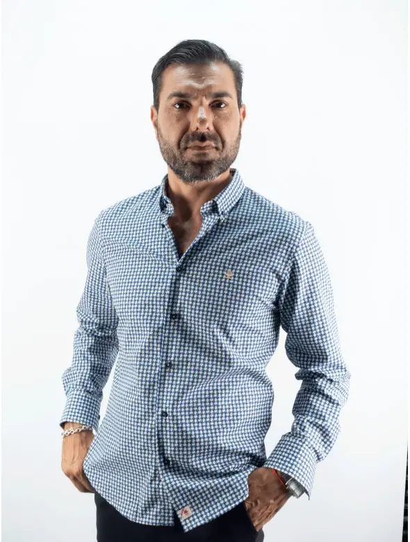 CAMISA ARLEQUIN  MARINO