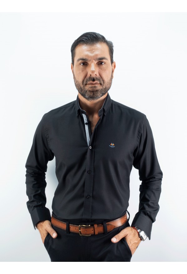 CAMISA BASIC 6 LA ESPAÑOLA NEGRO