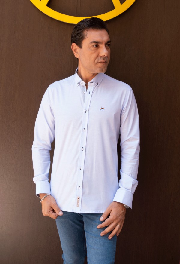 CAMISA BASIC 6 LA ESPANOLA CELESTE