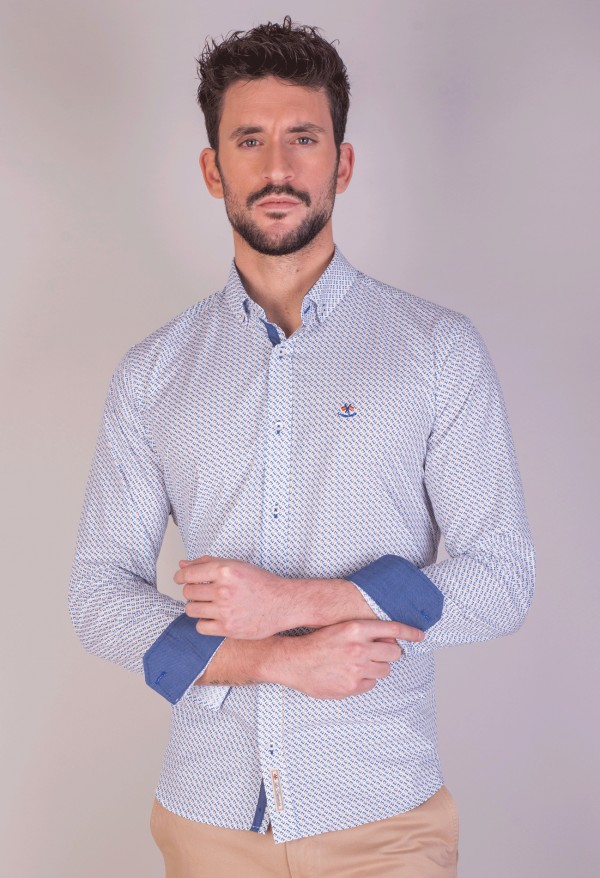CAMISA BANDERIN LA ESPAÑOLA AZUL