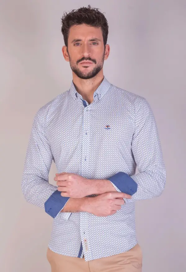 CAMISA BANDERIN LA ESPAÑOLA AZUL