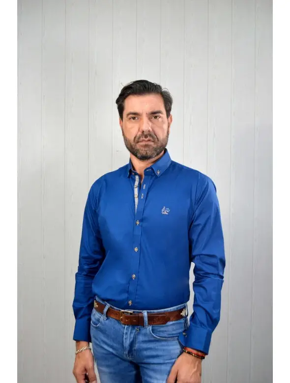 CAMISA LICRA BASIC AZUL