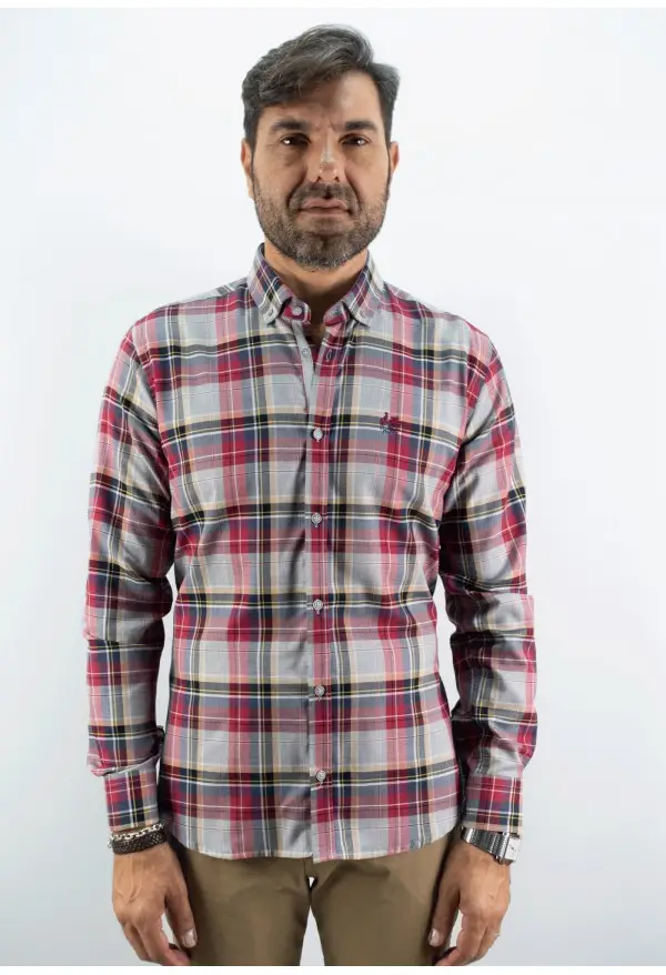 CAMISA CUADRO 86 LA VESPITA ROJO