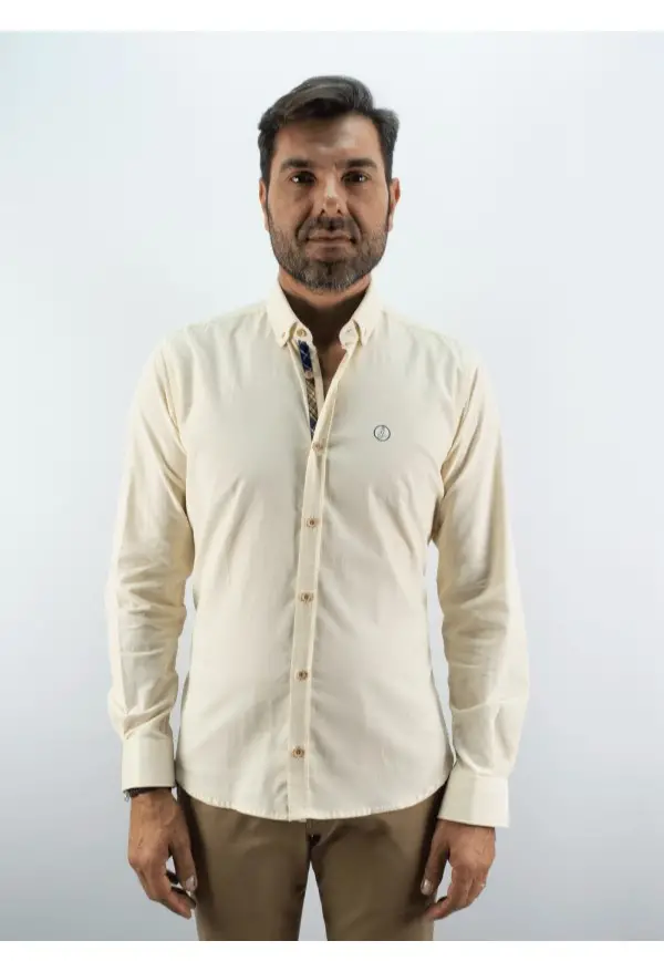 CAMISA MICROPANA LA VESPITA BEIG