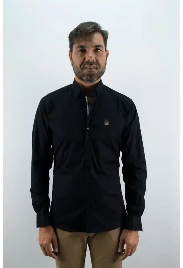 CAMISA SUPER LA VESPITA NEGRO