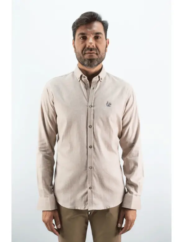 CAMISA SUR LA VESPITA BEIG