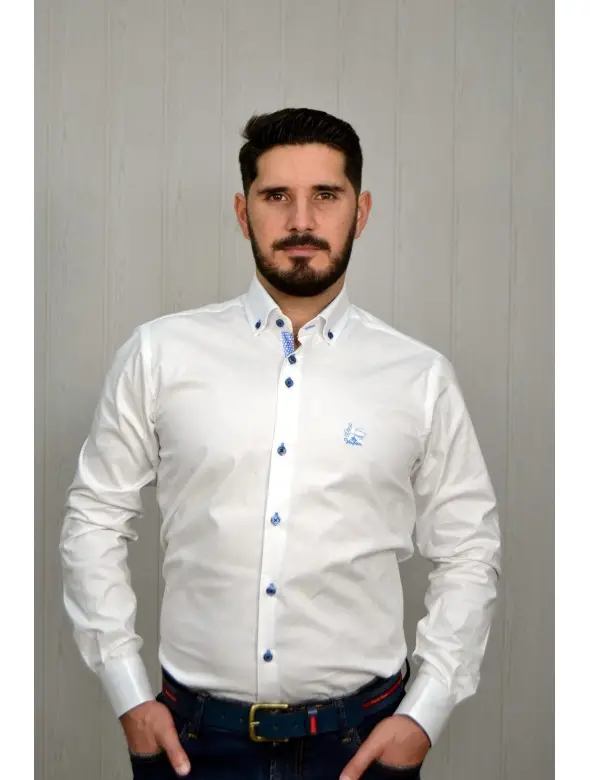 CAMISA  BASIC BOTON LA...