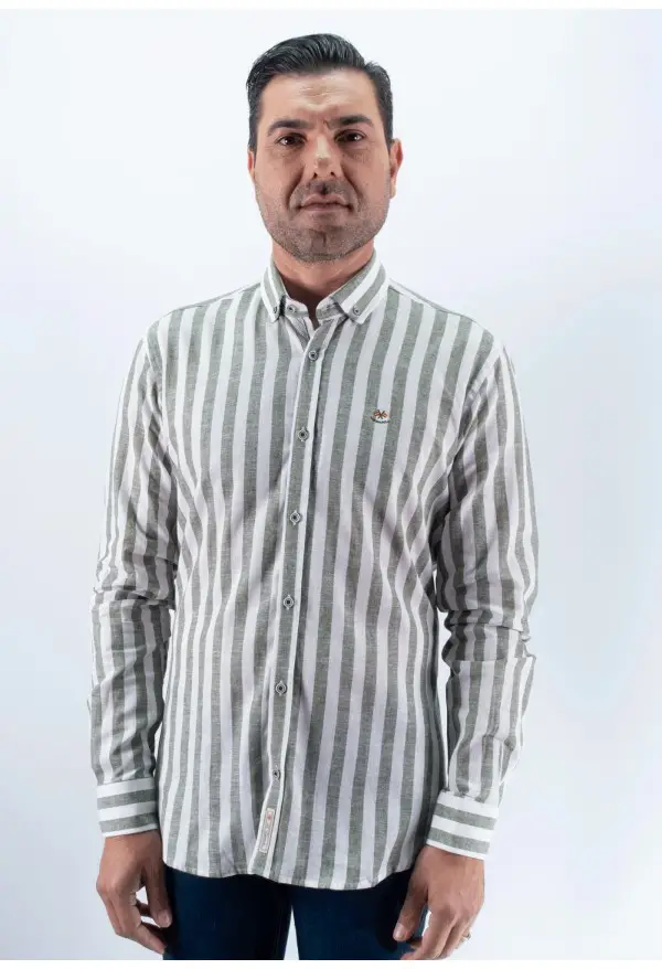 CAMISA RAYA ANCHA 2 LA ESPAÑOLA KAKI