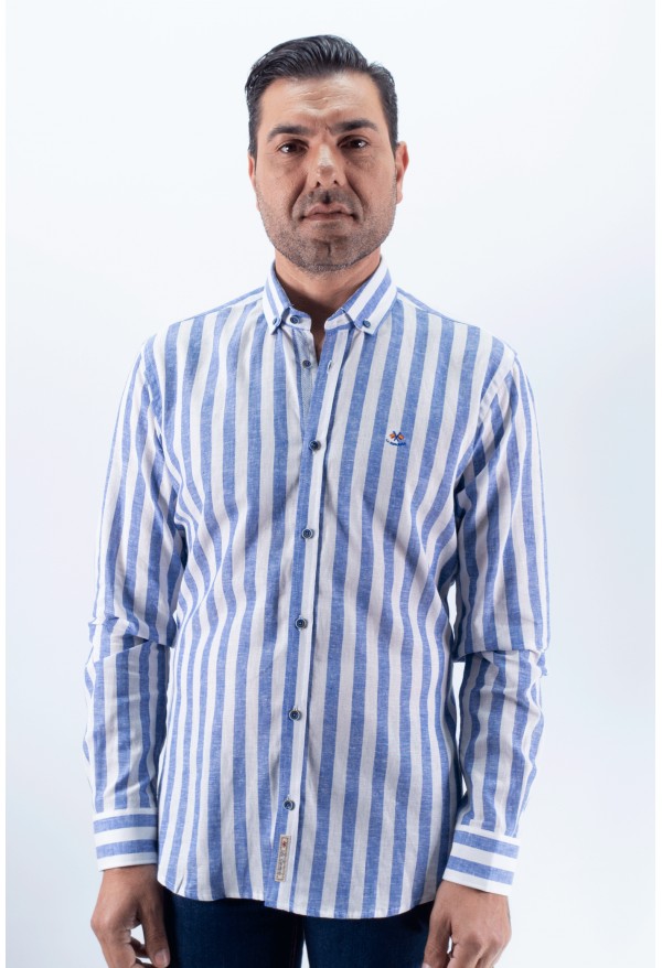 CAMISA RAYA ANCHA 2 LA ESPAÑOLA AZUL