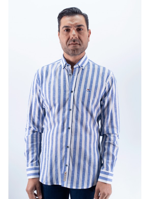 CAMISA RAYA ANCHA 2 LA ESPAÑOLA AZUL