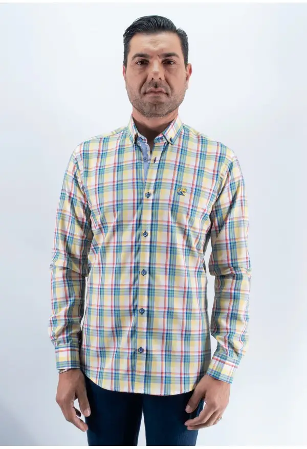 CAMISA CUADRO 16 LA VESPITA AMARILLO