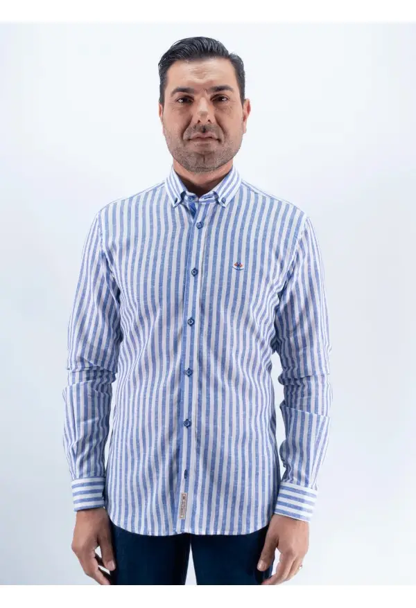 CAMISA RAYAS MEDIUM LA ESPAÑOLA AZUL