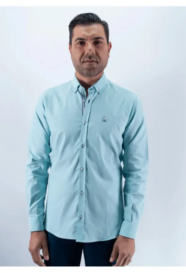 CAMISA OXFORD 24 LA VESPITA TURQUESA