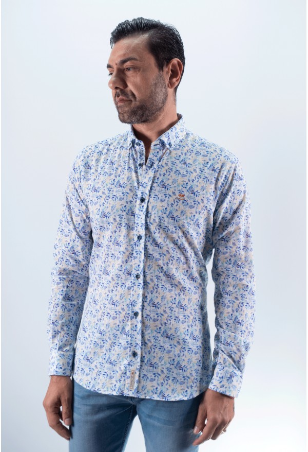 CAMISA RAMITAS LA ESPAÑOLA BLANCO