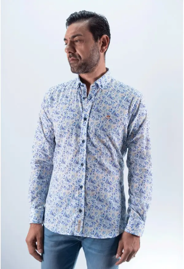 CAMISA RAMITAS LA ESPAÑOLA BLANCO