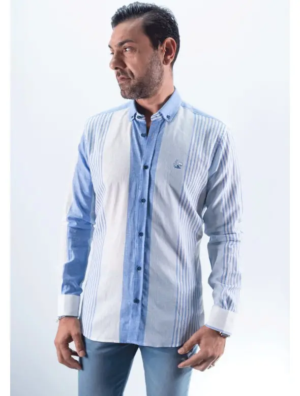 CAMISA COMBI RAYAS LA...