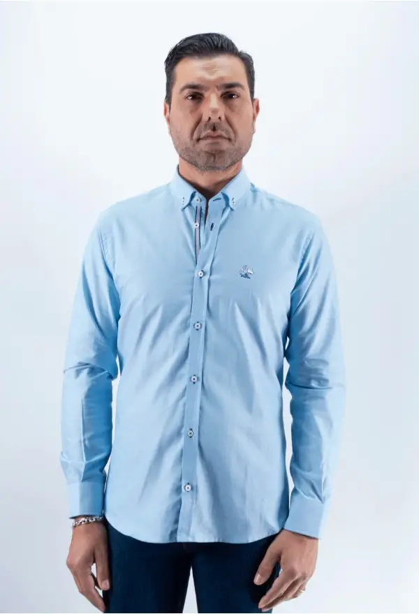 CAMISA OXFORD 24 LA VESPITA CELESTE