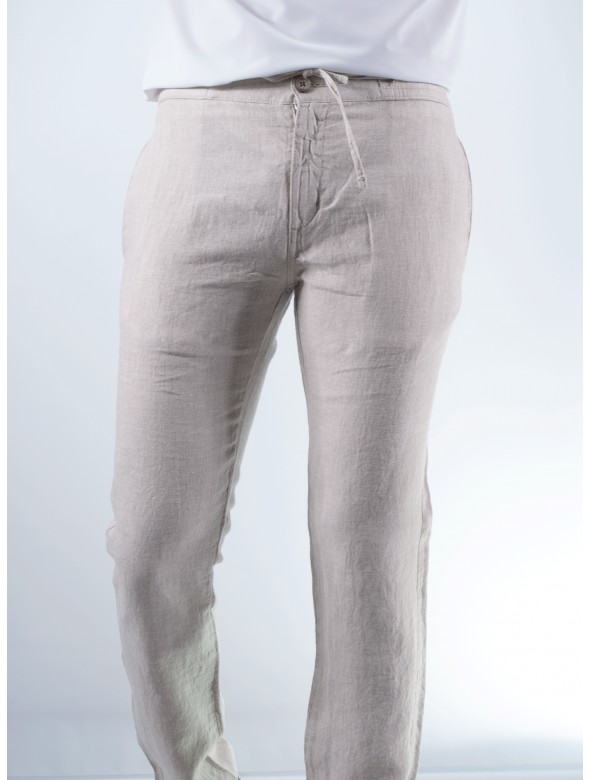 PANTALON LINO LA VESPITA BEIG