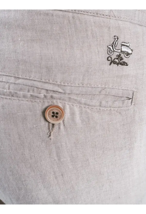 PANTALON LINO LA VESPITA BEIG