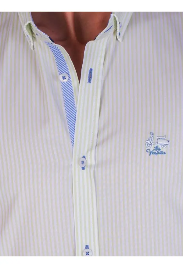CAMISA RAYAS LA VESPITA AMARILLO