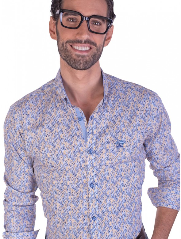 CAMISA CIRCULO C LA VESPITA MARINO