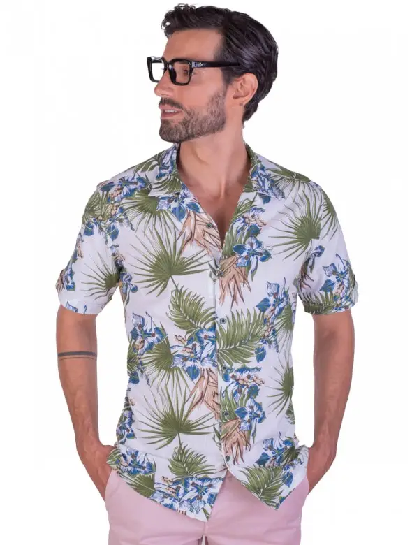 CAMISA HAWAI LA VESPITA VERDE