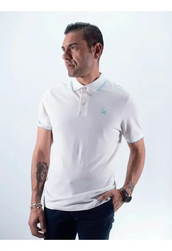 POLO C/RIBETE LA VESPITA BLANCO
