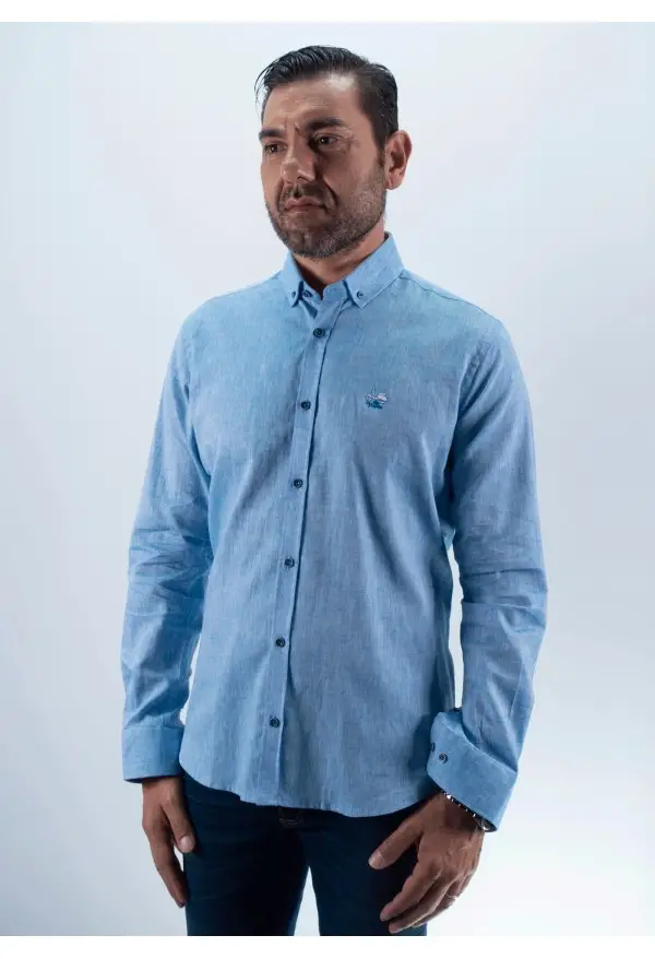 CAMISA LINO LA VESPITA CELESTE1
