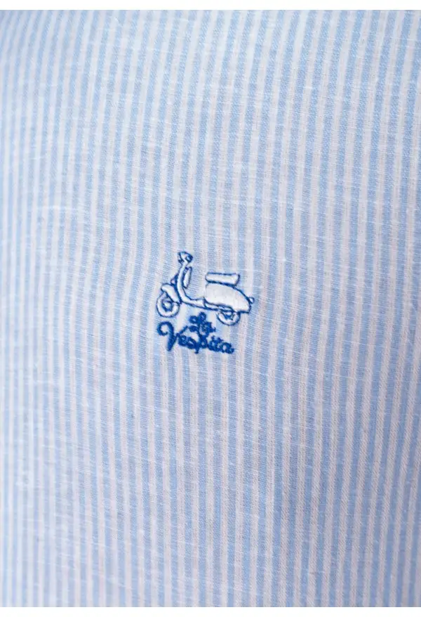 CAMISA RAYAS 13 LA VESPITA CELESTE