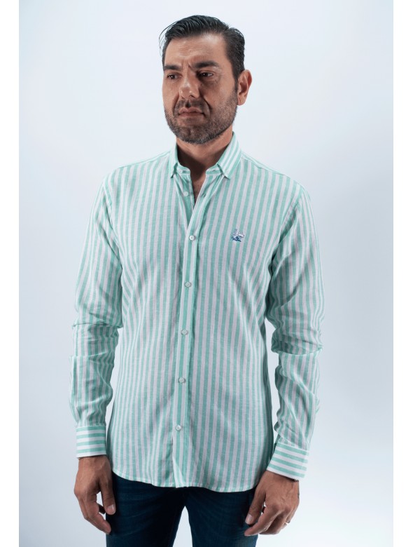 CAMISA RAYAS LISBOA LA VESPITA VERDE