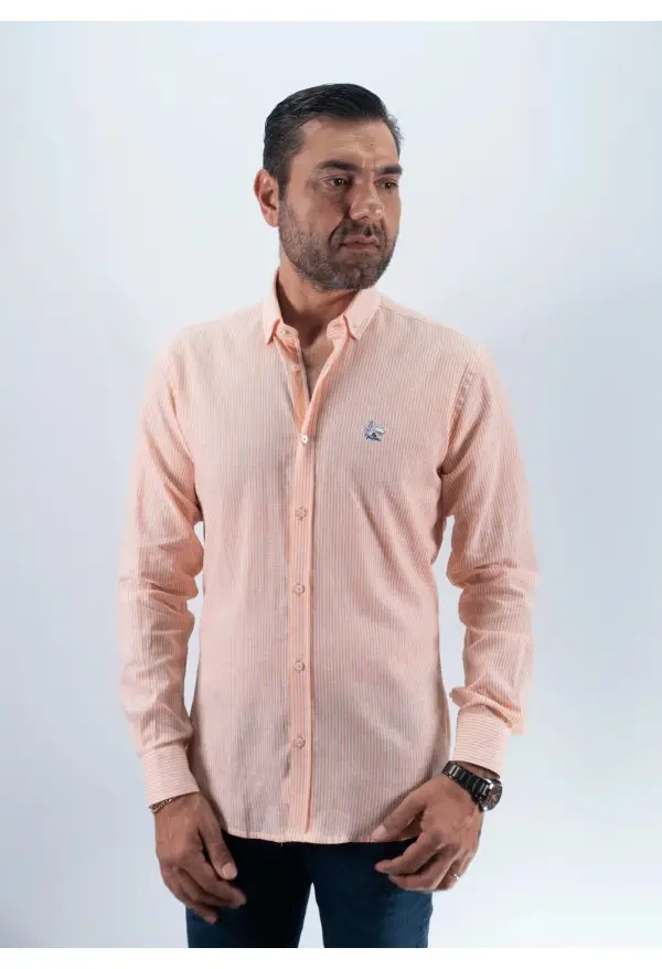 CAMISA RAYAS 13 LA VESPITA NARANJA