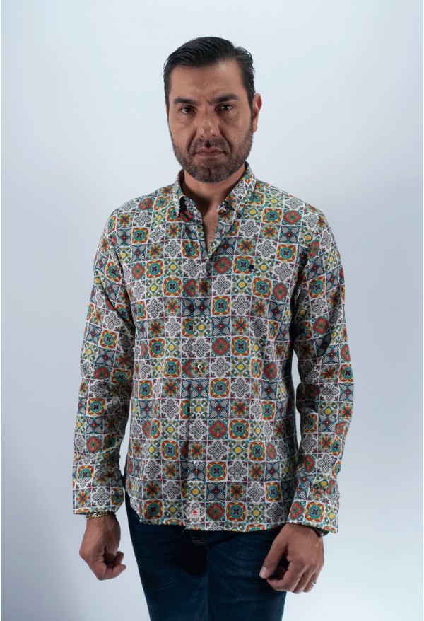 CAMISA MOSAIKO  AMARILLO