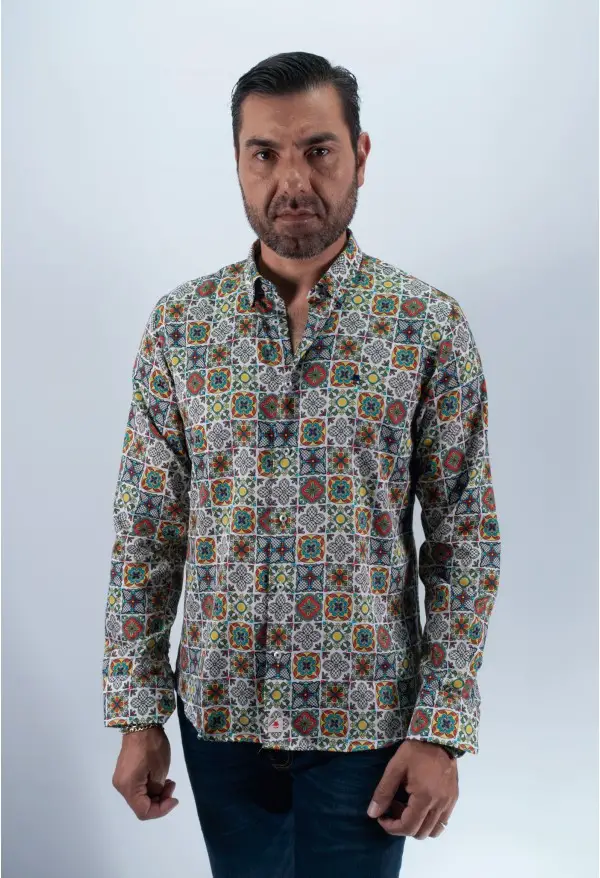 CAMISA MOSAIKO  AMARILLO