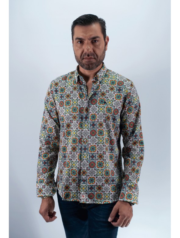 CAMISA MOSAIKO  AMARILLO