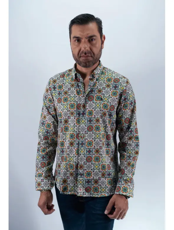 CAMISA MOSAIKO  AMARILLO