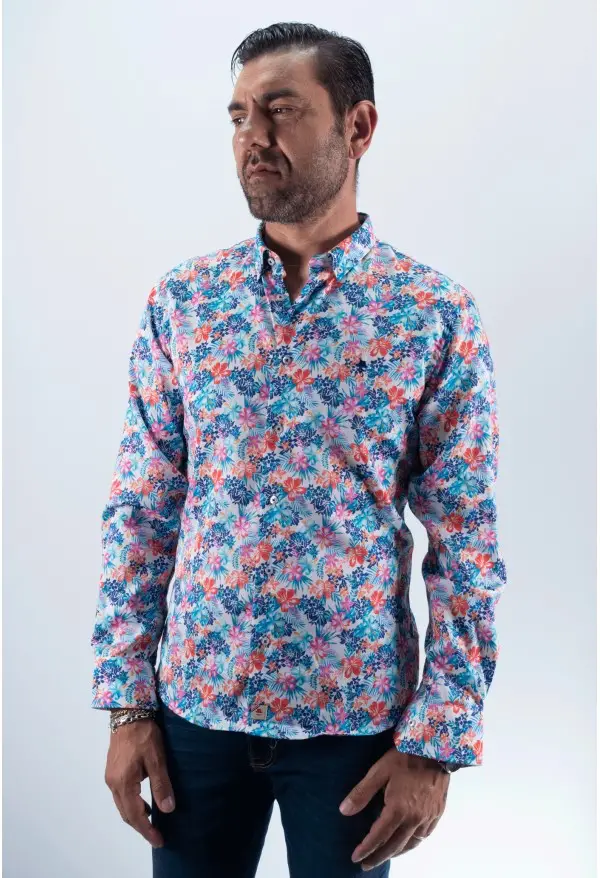 CAMISA CAMELIAS  TURQUESA
