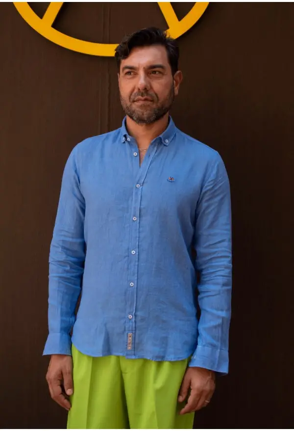 CAMISA LINO L.E LA ESPAÑOLA AZUL