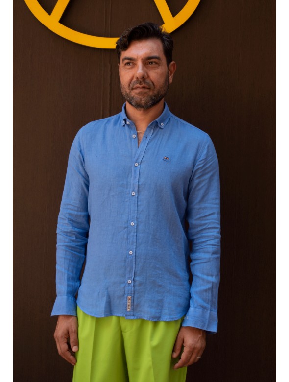 CAMISA LINO L.E LA ESPAÑOLA AZUL