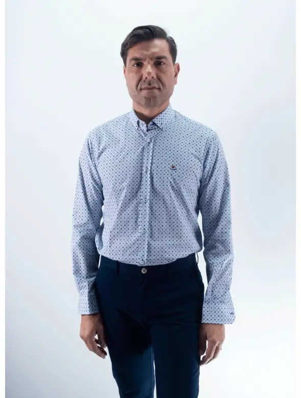 CAMISA VIDRIE LA ESPANOLA AZUL