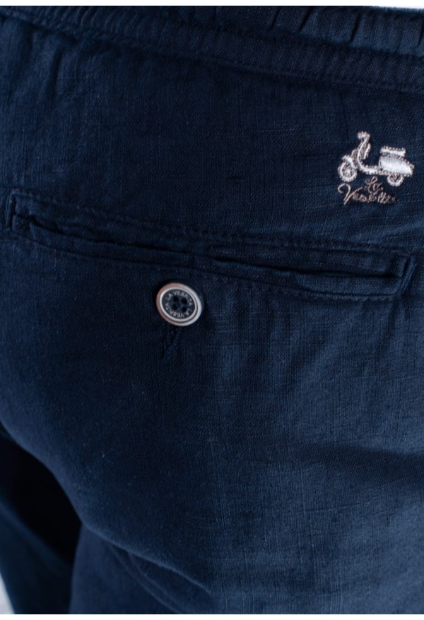 PANTALON LINO LA VESPITA MARINO