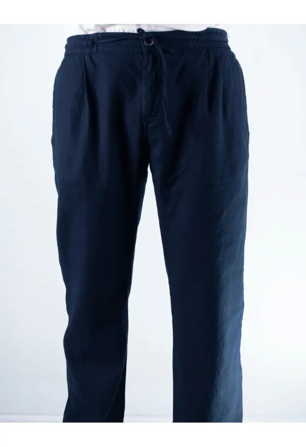 PANTALON LINO LA VESPITA MARINO