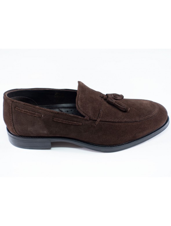 ZAPATO SERRAJE BORLAS  CHOCOLATE
