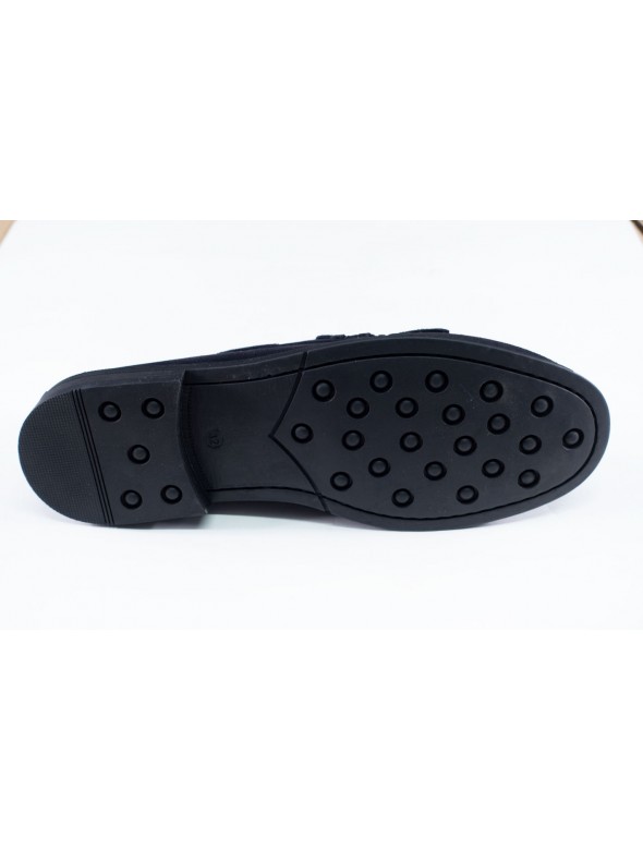 ZAPATO ANTIFAZ ANTE  MARINO