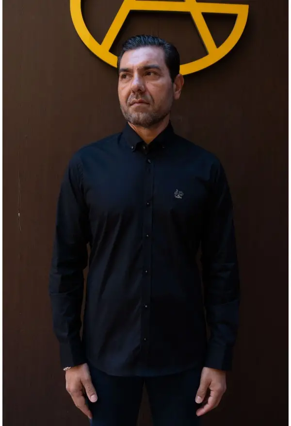 CAMISA BASIC 25 LA VESPITA NEGRO