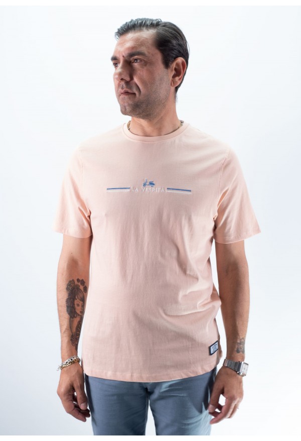 CAMISETA 2 RAYAS LA VESPITA NARANJA