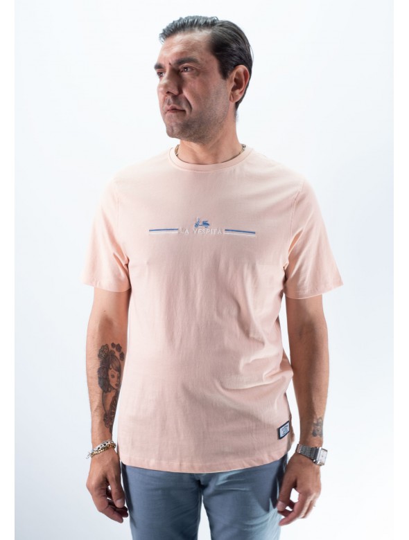 CAMISETA 2 RAYAS LA VESPITA NARANJA