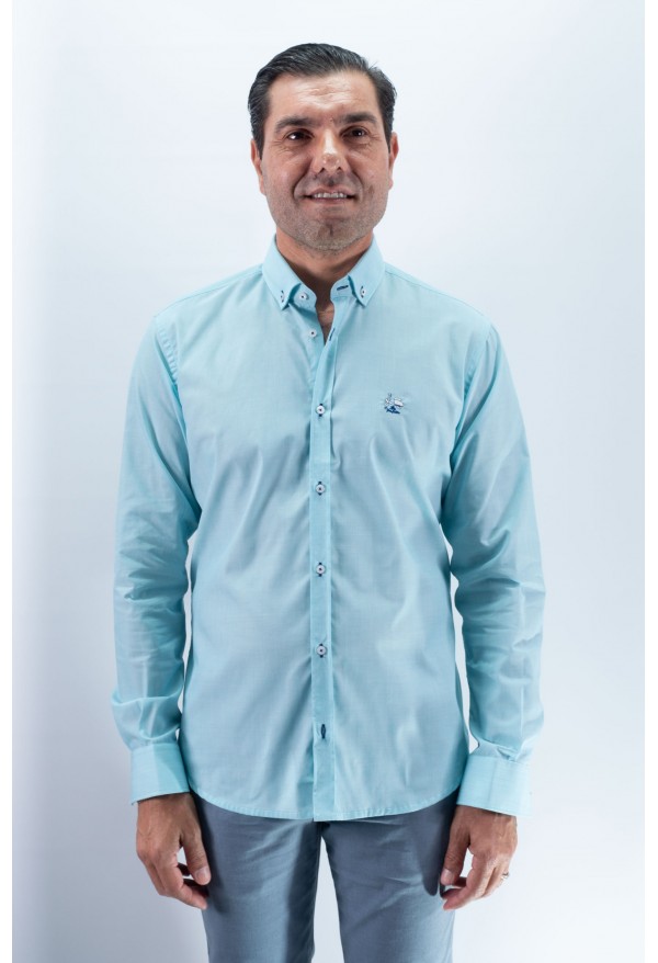 CAMISA FIL 25 LA VESPITA TURQUESA