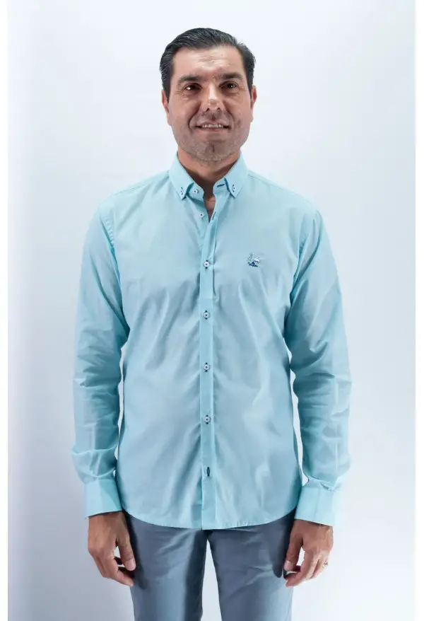 CAMISA FIL 25 LA VESPITA TURQUESA