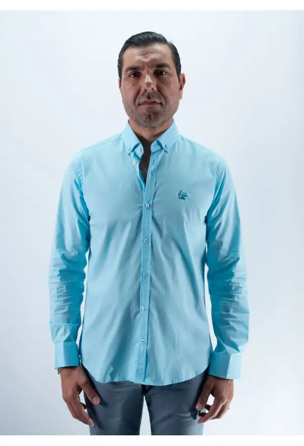 CAMISA BASIC 25 LA VESPITA TURQUESA